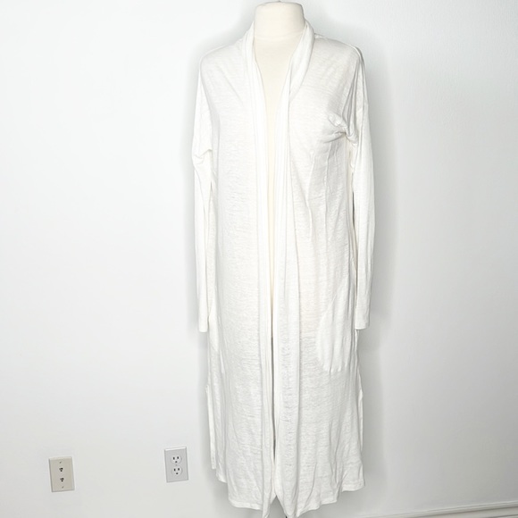 Sarah Liller (SLSF) Linen Blend Open Front Cardigan Sweater - Picture 11 of 13